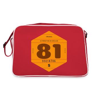 Vignette automobile 1981 France rétro vintage - Sac Retro - rouge/blanc - Dos