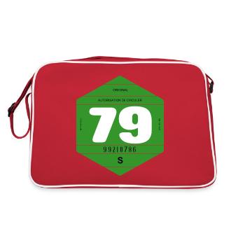 Vignette automobile 1979 France rétro voiture - Sac Retro - rouge/blanc - Dos