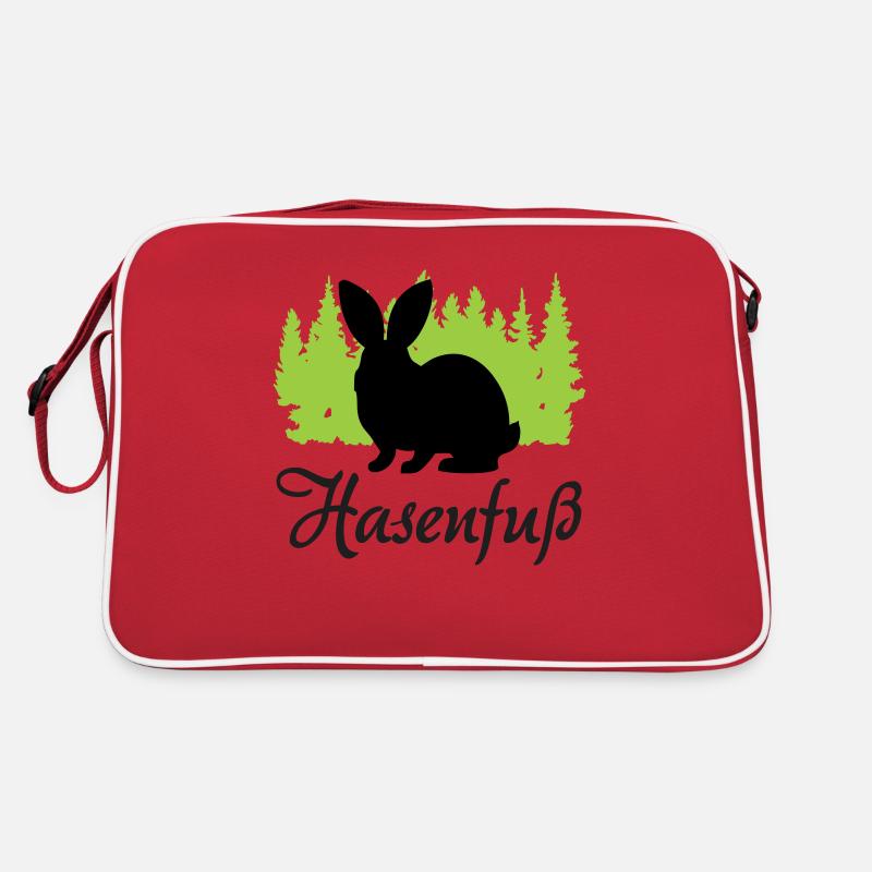 "Hasenfuß: Charmant schüchtern" Retro Tasche