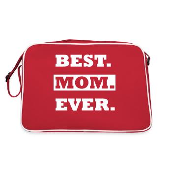 BEST MUM EVER SHIRT - Retro Bag - red/white - Back