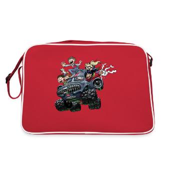 Kid Normal Monstertruck - Retro Tasche - Rot/Weiß - Hinten