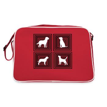 Chien chien - Sac Retro - rouge/blanc - Dos