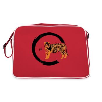Zen Tiger - Retro Tasche - Rot/Weiß - Hinten