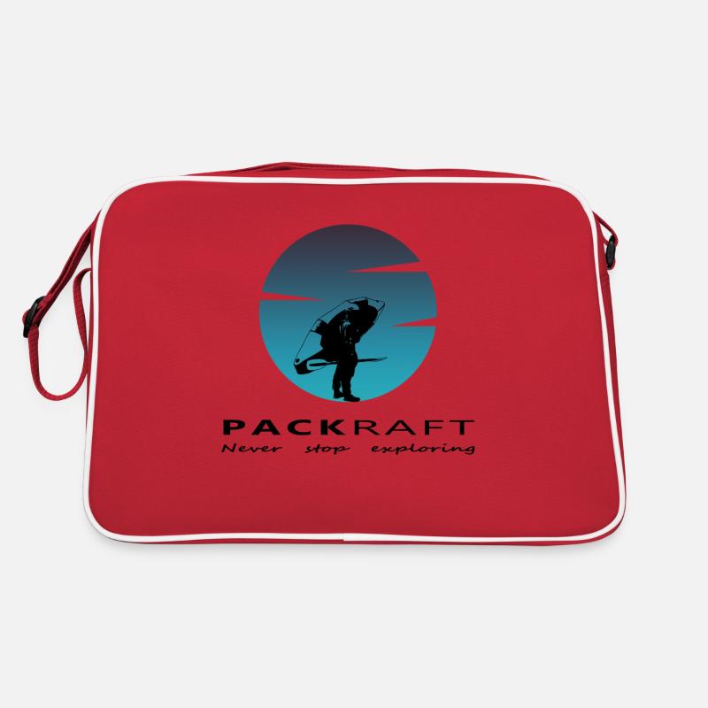 Packraft - Never stop exploring Retro Tasche