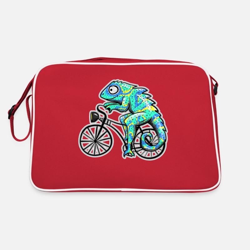 Caméléon avec vélo Sac Retro