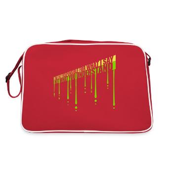 ce que je dis citation - Sac Retro - rouge/blanc - Dos