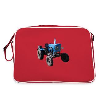 Tracteur rétro photoréaliste Big Blue - Sac Retro - rouge/blanc - Dos