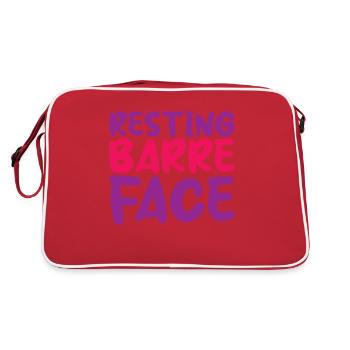 Resting Barre Face 2 - Retro Bag - red/white - Back