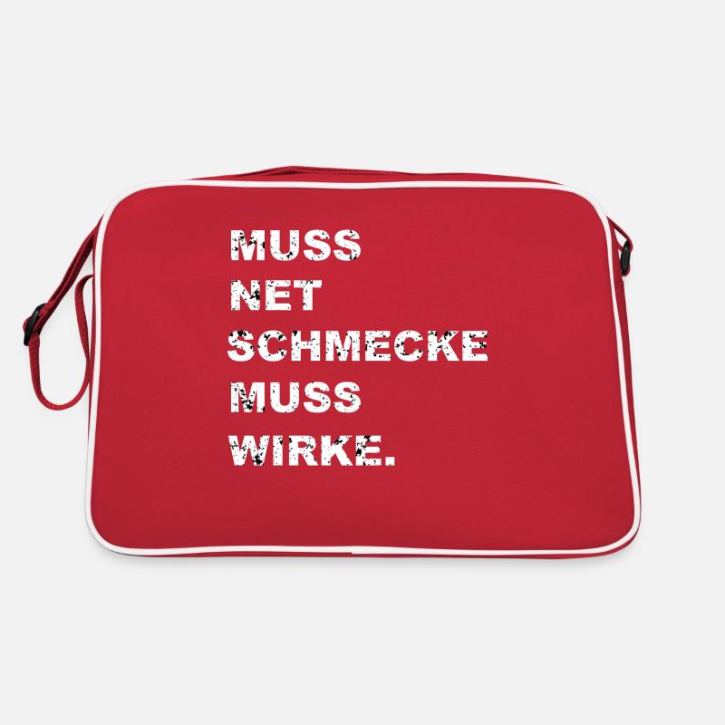 MUSS NET SCHMECKE MUSS WIRKE Retro Tasche