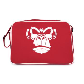 Monkey - Retro Tasche - Rot/Weiß - Hinten