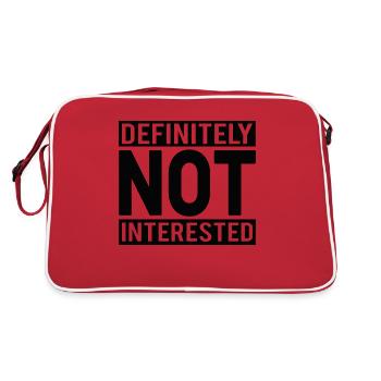 Nicht Interessiert schwarz - Retro Tasche - Rot/Weiß - Hinten
