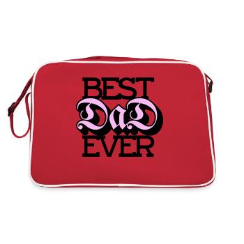 LE MEILLEUR PAPA - Best dad ever - Sac Retro - rouge/blanc - Dos