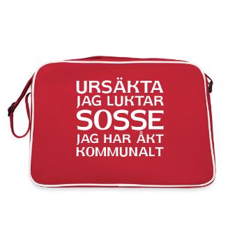 Excusez-moi, je sens l’odeur de Sosse je suis allé en transports en commun - Sac Retro - rouge/blanc - Dos