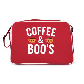 Halloween - Coffee & Boo´s Gruseliger Kaffee - Retro Tasche - Rot/Weiß - Hinten