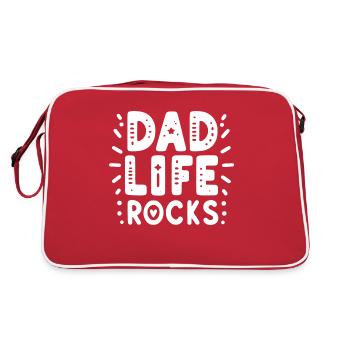 Dad Life Rocks - Retro Bag - red/white - Back