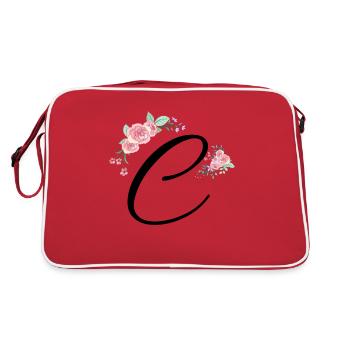 Lettre c fleurs - Sac Retro - rouge/blanc - Dos