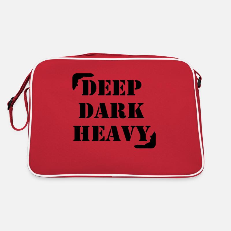 DeepDarkHeavy - Retro Tasche - Rot/Weiß
