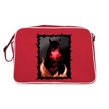 Halloween night devil - Retro Bag - red/white - Back