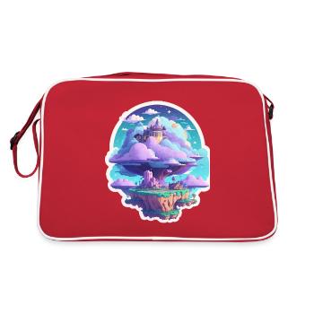 Sky-High Whimsy: Îles flottantes - Sac Retro - rouge/blanc - Dos