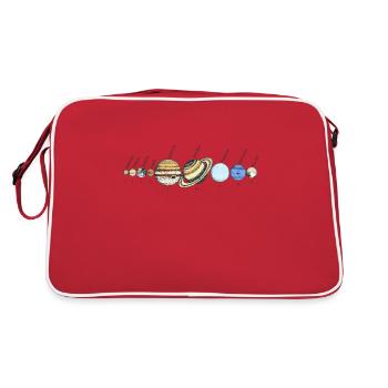 Solar System Astrophysic Planets, Solar System - Retro Bag - red/white - Back