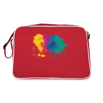 Splashes of Paint Blobs Paint Splashes Painter Gift - Retro Bag - red/white - Back