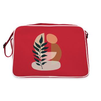 Minimalistic Boho Style - Retro Bag - red/white - Back