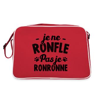 Je ne ronfle pas je ronronne - Sac Retro - rouge/blanc - Dos