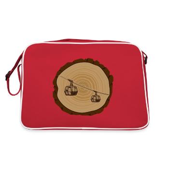Alpine Mountains Mountain Railway Mountain Goat Mountain Hike - Retro Bag - red/white - Back