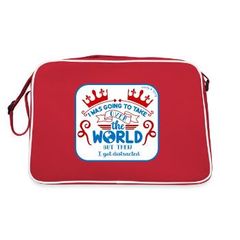 Take over the world - Retro Bag - red/white - Back