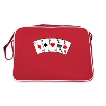 Poker - Sac Retro - rouge/blanc - Dos