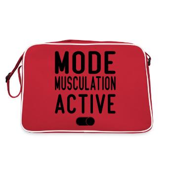 Mode Musculation Activé | Idée Cadeau - Sac Retro - rouge/blanc - Dos