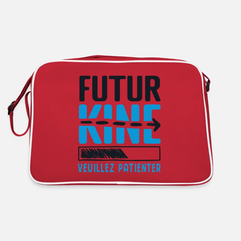 Futur KINE- Idée Cadeau KINÉ - Sac Retro - rouge/blanc