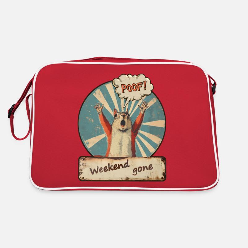 HOMO! Vergangenes Wochenende - Retro Tasche - Rot/Weiß