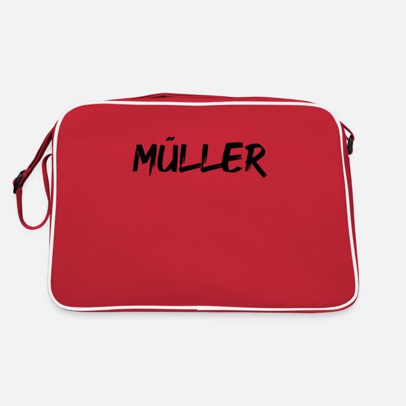 Mueller Müller Nachname Retro Tasche