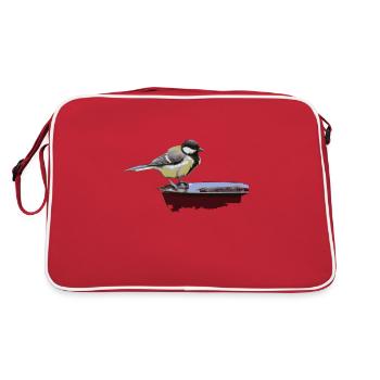 Mésanges mésanges de charbon - Sac Retro - rouge/blanc - Dos