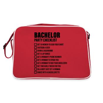 Bachelor Party Checklist - JGA - Sac Retro - rouge/blanc - Dos