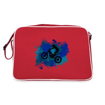 Trial Bike - Retro Tasche - Rot/Weiß - Hinten