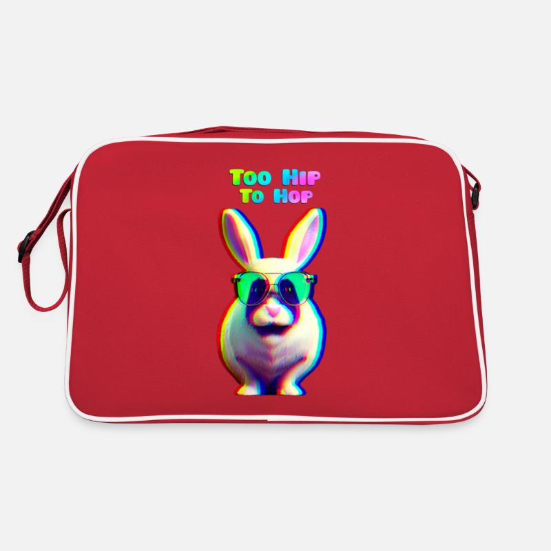 Cool Easter Bunny with Sunglasses Retro Bag
