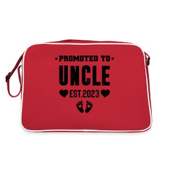 Promoted To Uncle in 2023 - Retro Tasche - Rot/Weiß - Hinten