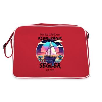 Pas de panique, le marin est là - voilier - Sac Retro - rouge/blanc - Dos