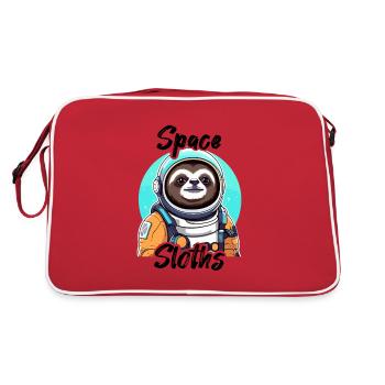 Space Sloths - Sloth Astronaut - Retro Bag - red/white - Back