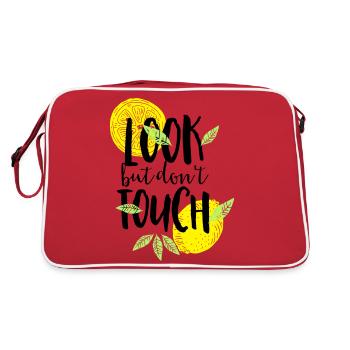 look but do not touch - Retro Bag - red/white - Back