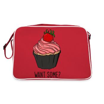 Muffin - Retro Tasche - Rot/Weiß - Hinten