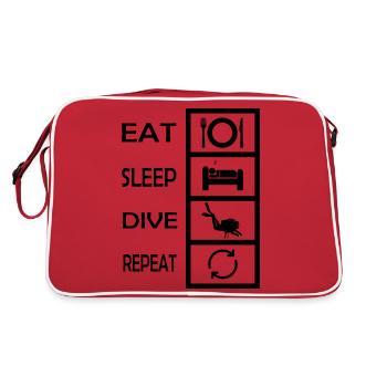 Diving Dive plonger - Sac Retro - rouge/blanc - Dos