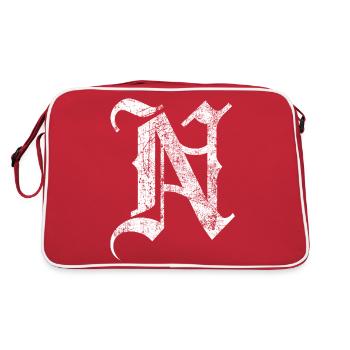 Tshirt alphabet initial N - Sac Retro - rouge/blanc - Dos