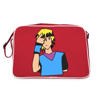 Karateka - Retro Tasche - Rot/Weiß - Hinten
