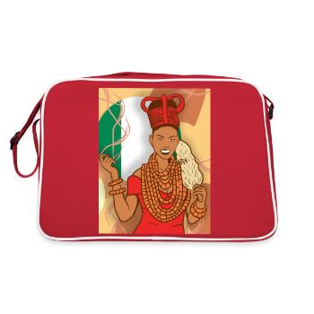 Nigéria Nigérian Afrique Flag Fierté I Cadeau - Sac Retro - rouge/blanc - Dos