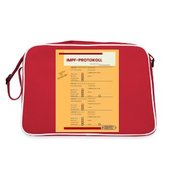 Protocole de vaccination - Sac Retro - rouge/blanc - Dos