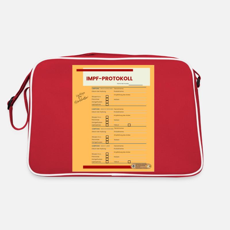 Impfprotokoll Retro Tasche