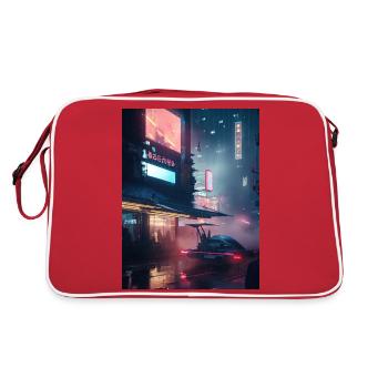 Midnight Reverie: représentation de style anime d’un - Sac Retro - rouge/blanc - Dos